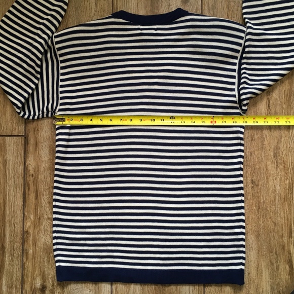 Vintage Nautical Stripe Blue White Sweater - Picture 4 of 5